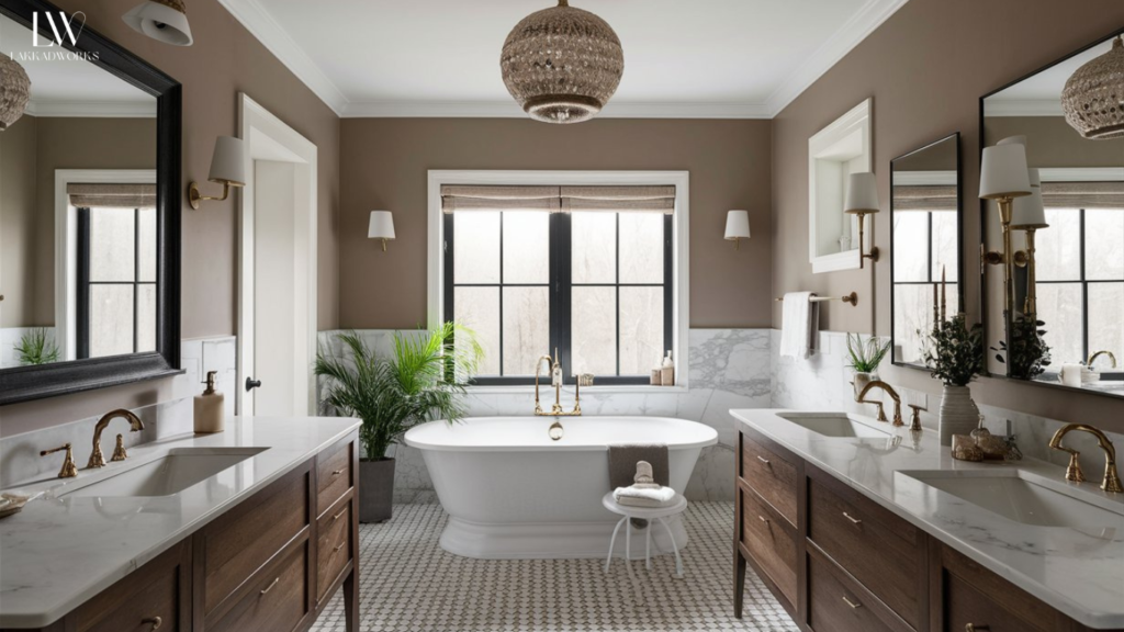 Choose Light, Reflective Colors in Small Bathroom