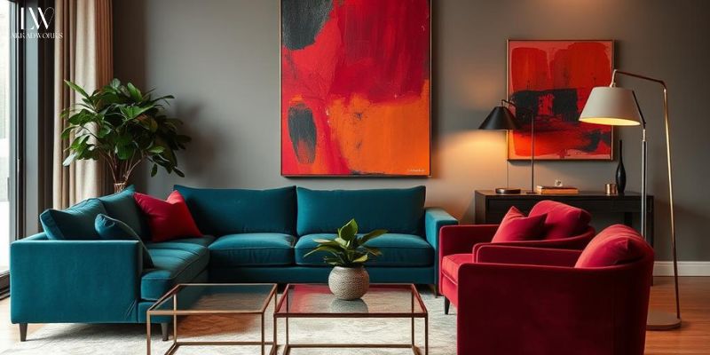 Bold Color Statements Defining Spaces