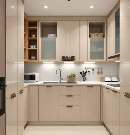 Space-Efficient Straight Modular Kitchen