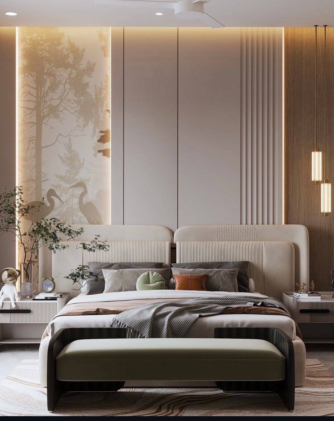 Vastu master bedroom interior design Gurgaon south facing bed Lakkadworks