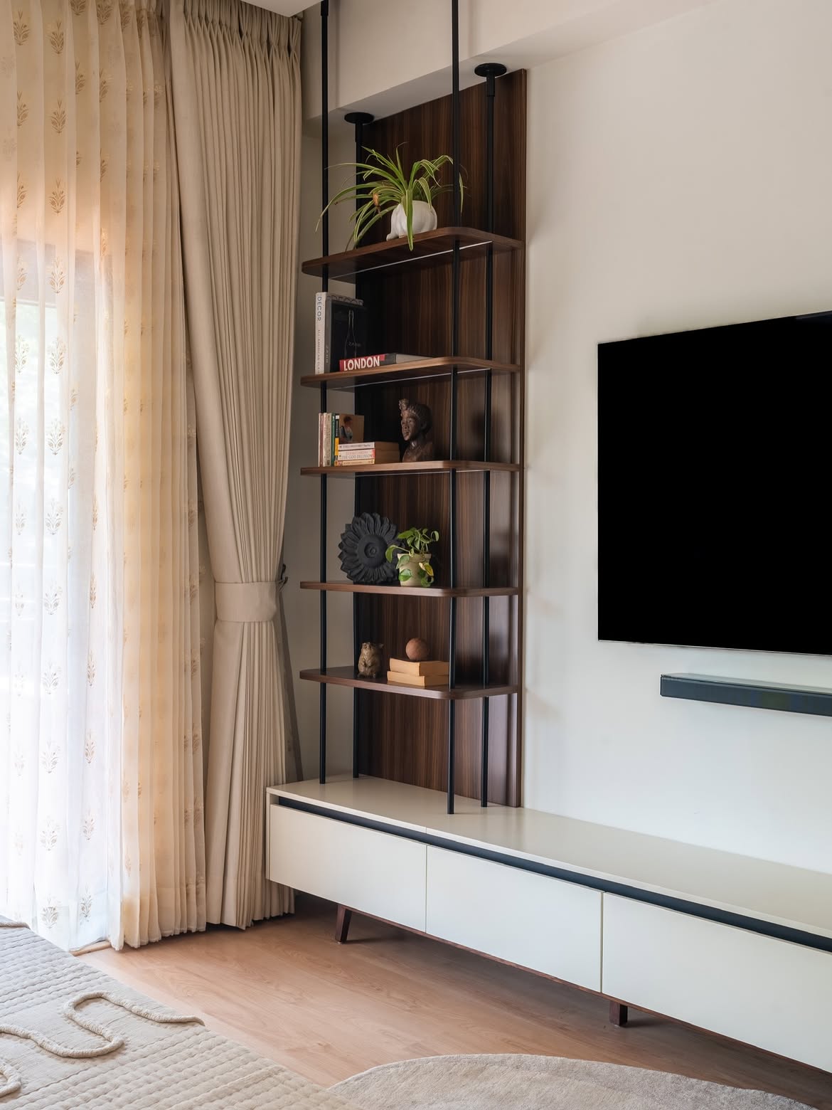 Interior Designers - Golf Course Road Project - TV Console Design