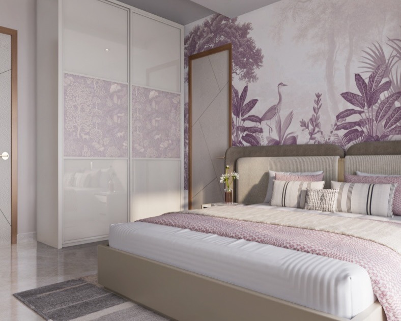 Interior designers in Gurgaon - SS Linden, Sector 82 project bedroom wardrobe