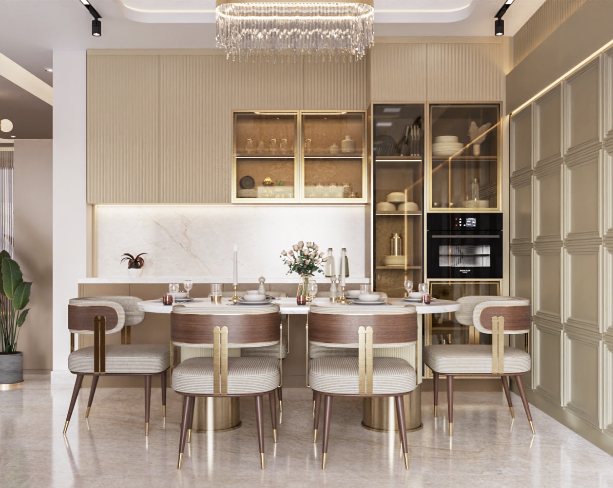 Interior designers in Gurgaon - SS Linden, Sector 82 project dining room