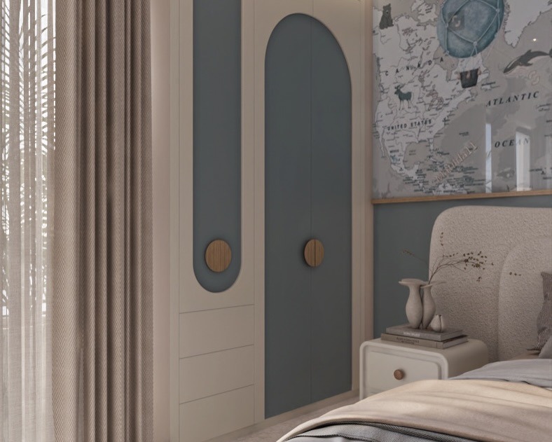 Interior designers in Gurgaon - SS Linden, Sector 82 project kids bedroom wardrobe