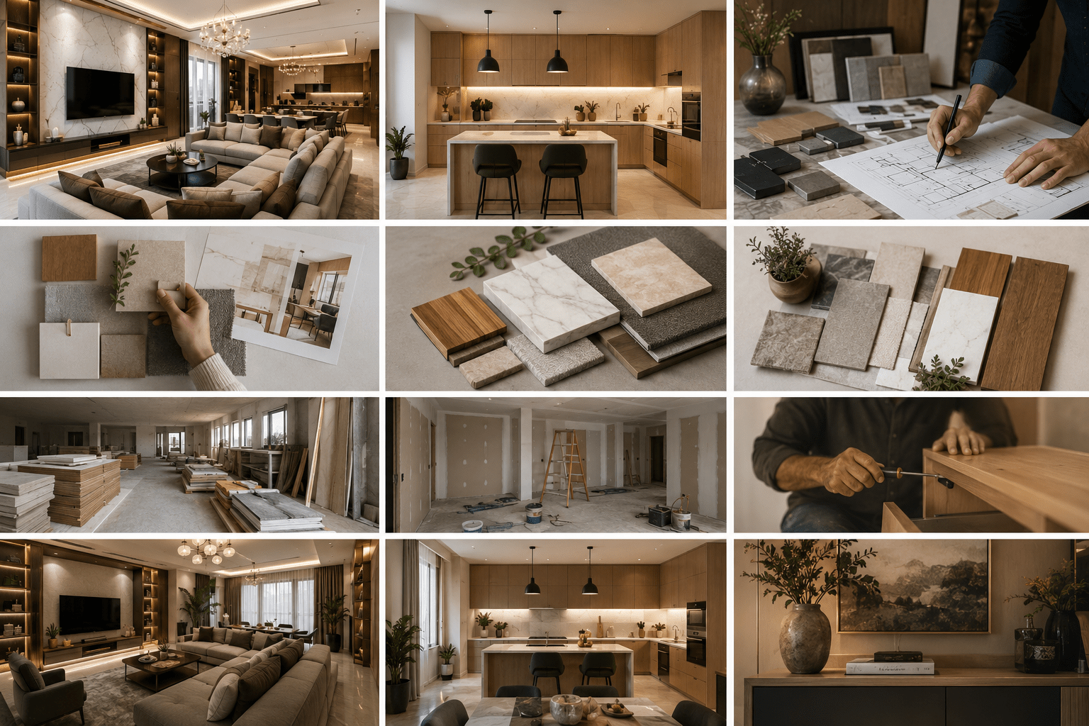 Turnkey, semi-turnkey and design consultancy — who handles design, materials and execution