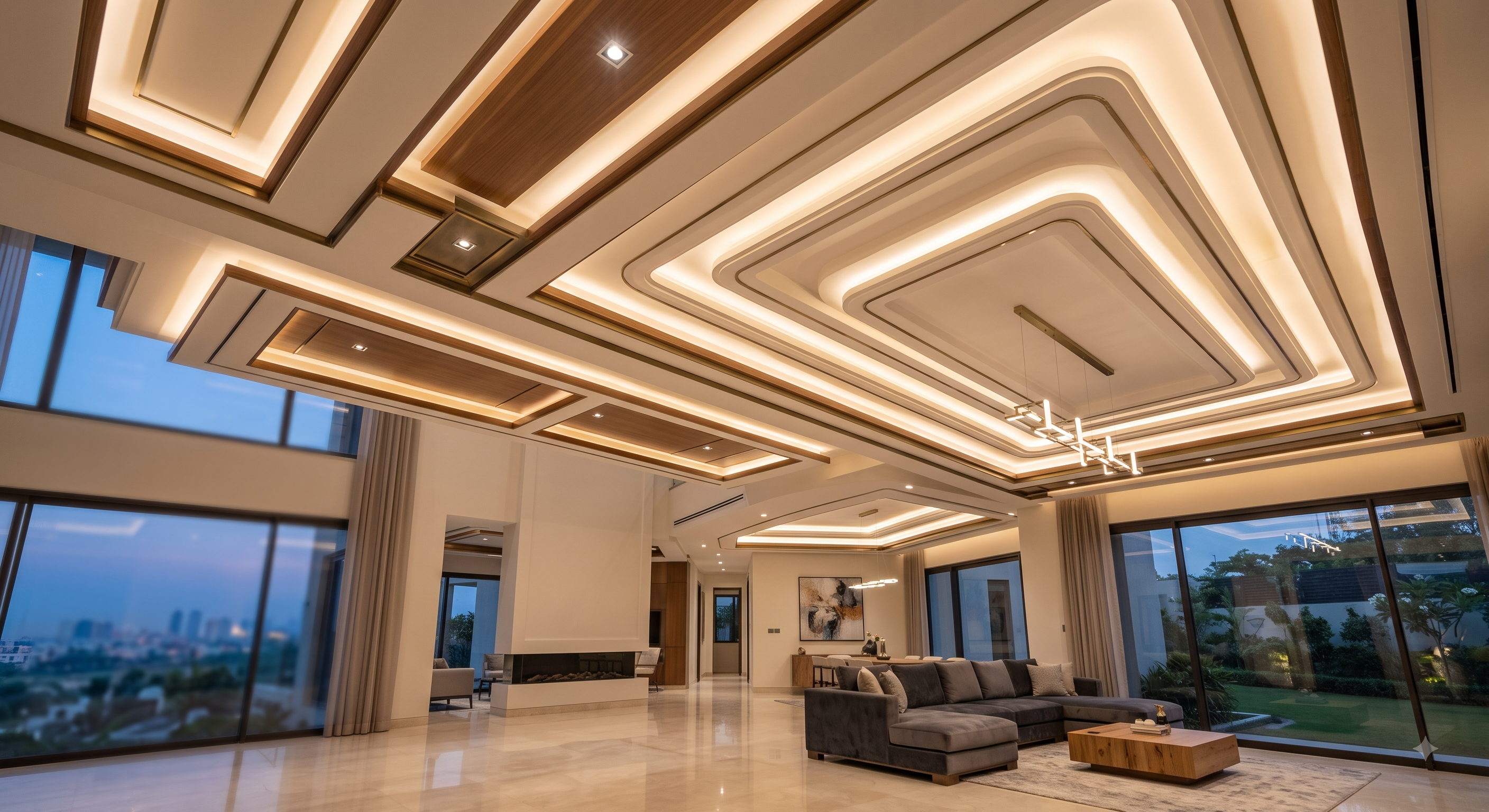 Cost breakdown for a full room false ceiling with cove lighting