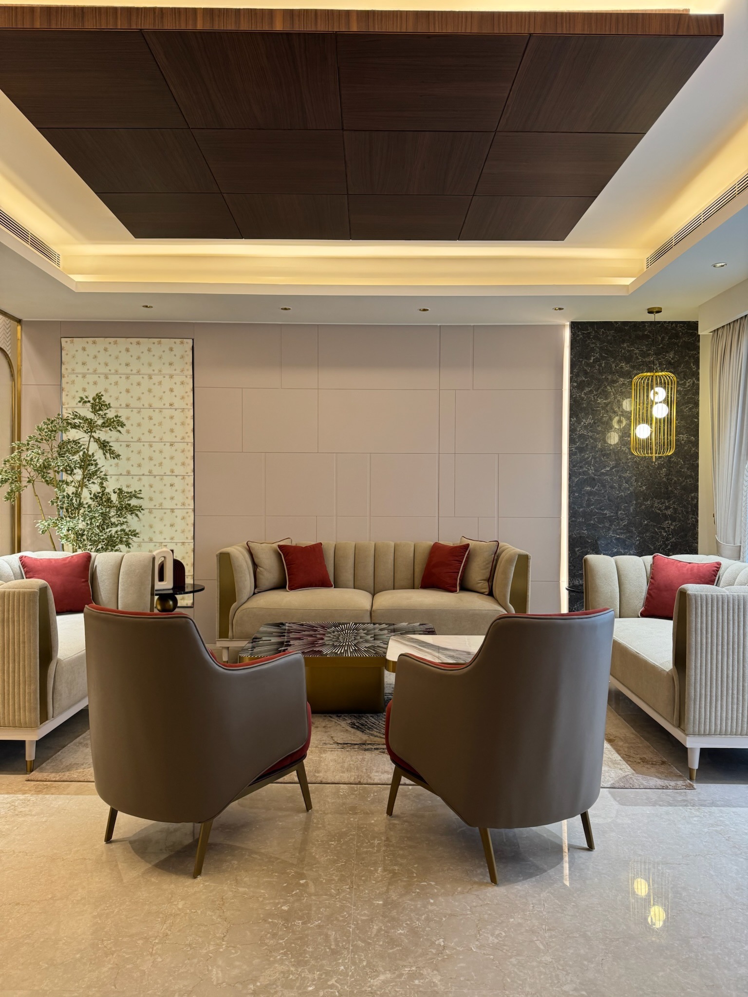 Luxury interior design project by Lakkadworks — interior designers in South City, Gurgaon