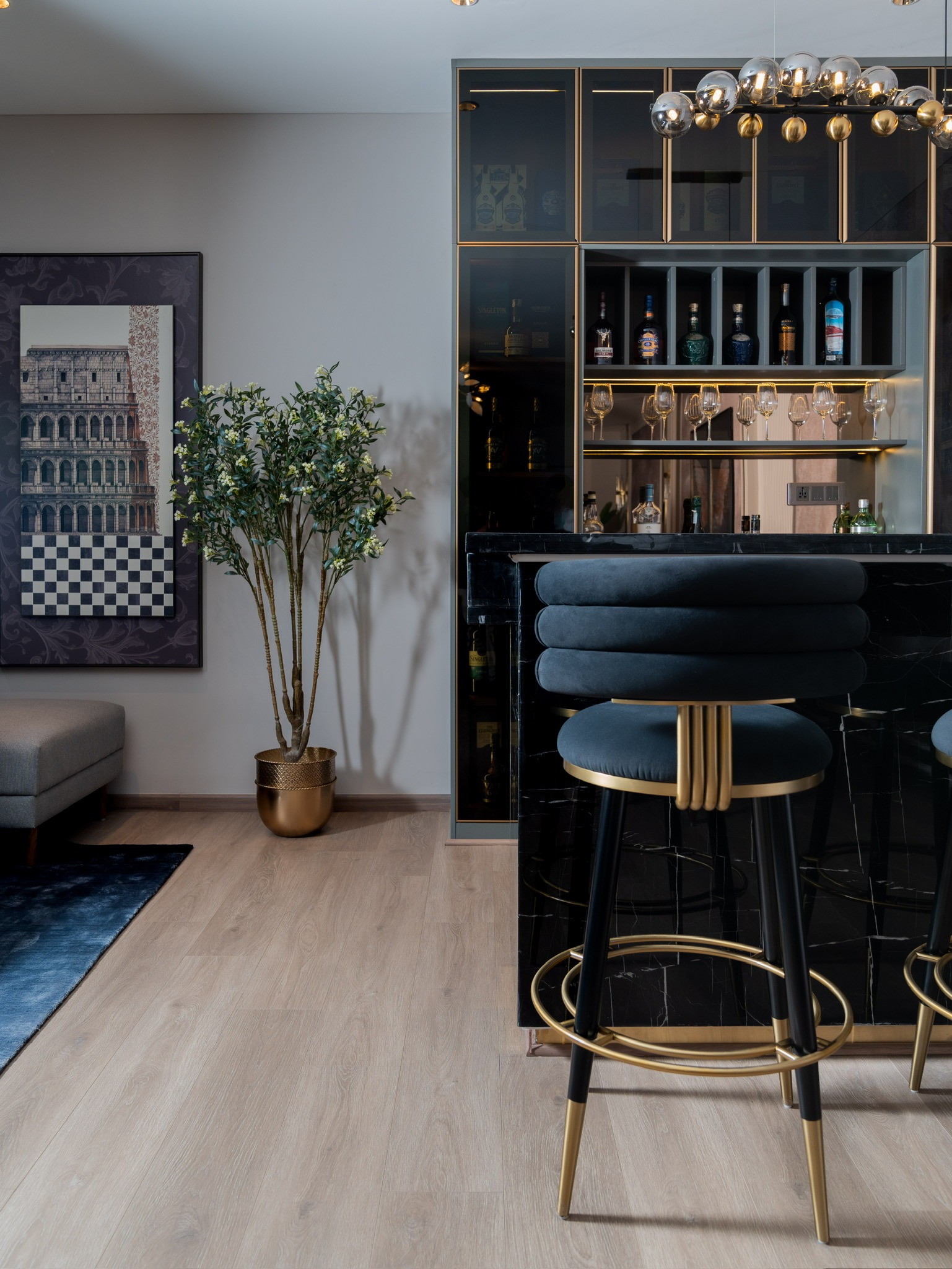 Material and finish selection for interior design in Noida