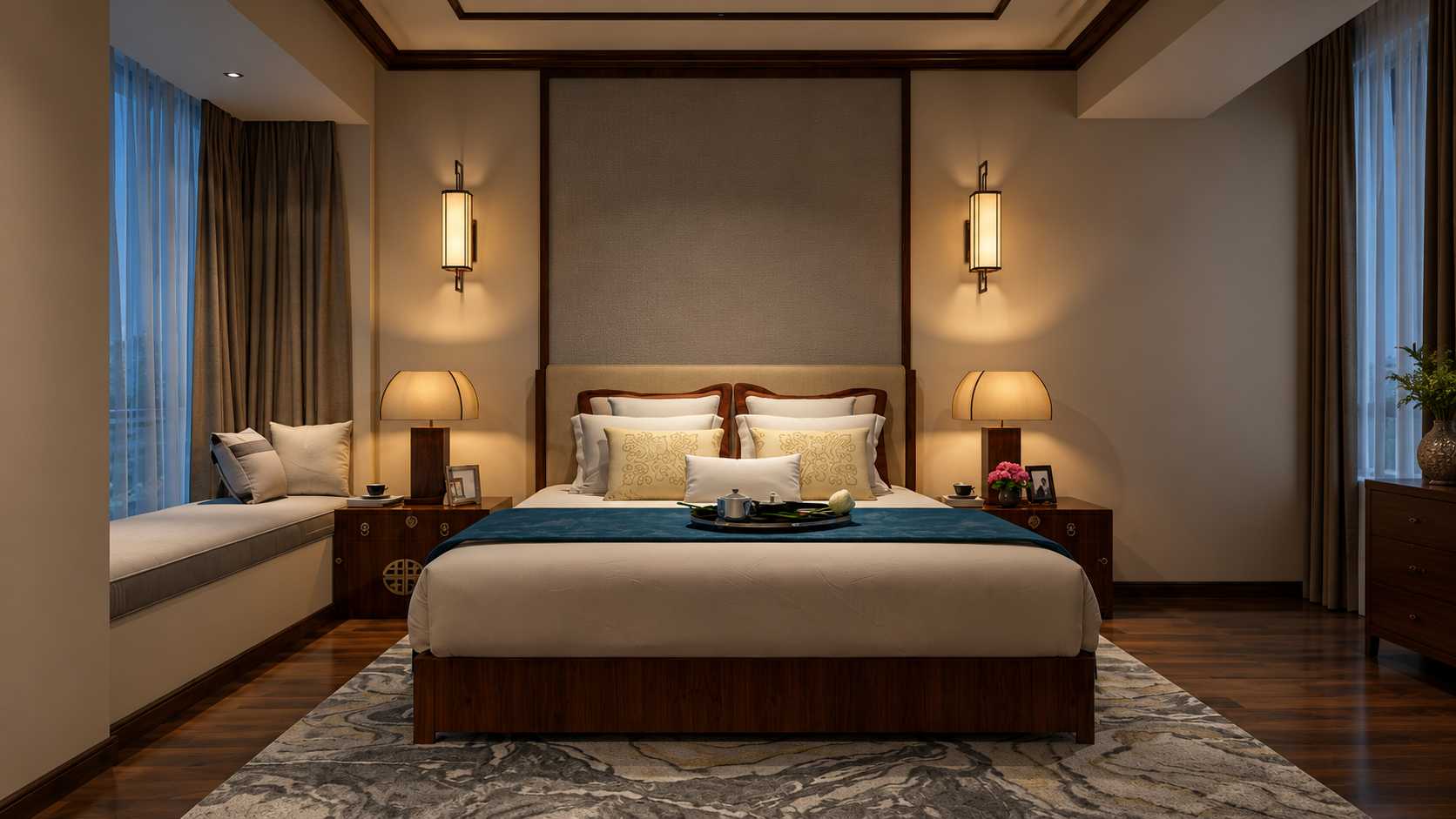 Older smaller master bedroom